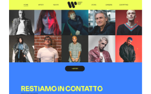 Il sito online di Warner Music Italy
