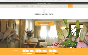 Il sito online di Hotel Capri Venice