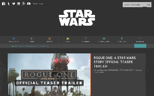 Il sito online di Star Wars shop