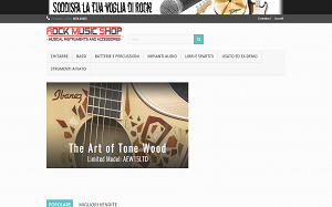 Il sito online di Rock Music shop