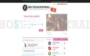 Il sito online di HostelsCentral