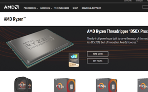 Il sito online di AMD Ryzen