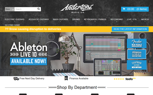 Il sito online di Andertons