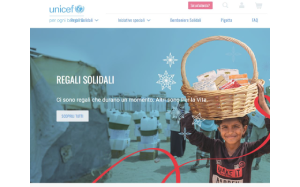 Il sito online di UNICEF Shop