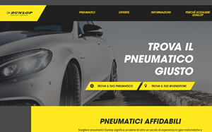 Il sito online di Dunlop pneumatici