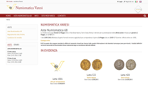 Il sito online di Varesi Numismatica