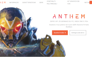 Il sito online di Anthem