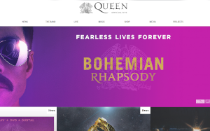 Il sito online di Queen