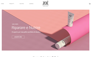 Il sito online di Zoe cosmetics