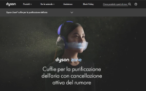 Il sito online di Dyson Zone
