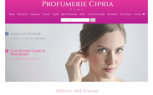 Il sito online di Profumerie Cipria