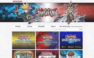 Il sito online di Yu-Gi-Oh!