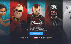 Il sito online di Disney+