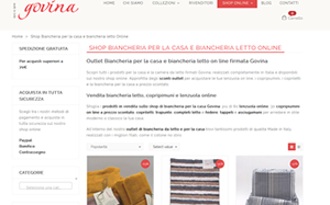 Visita lo shopping online di Biancheria per la Casa Govina
