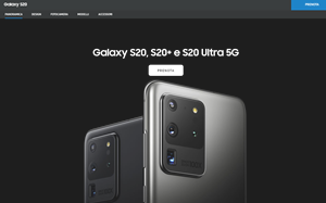 Il sito online di Galaxy S20