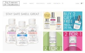 Il sito online di The Library of Fragrance