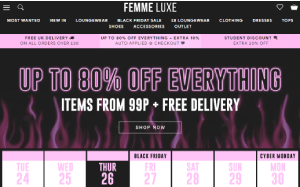 Il sito online di Femme Luxe