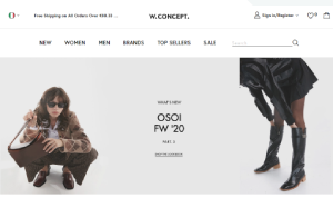 Visita lo shopping online di W Concept