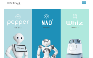 Il sito online di SoftBank Robotics