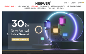 Il sito online di Neewer