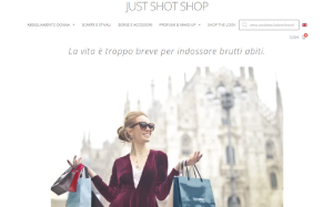 Il sito online di Just Shot Shop