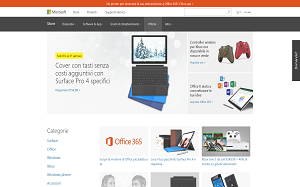 Il sito online di Microsoft store