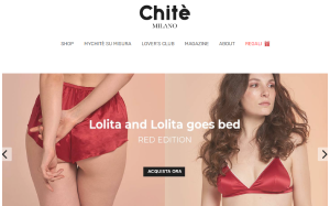 Il sito online di Chitè Milano Lingerie