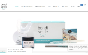 Il sito online di Bondi Smile