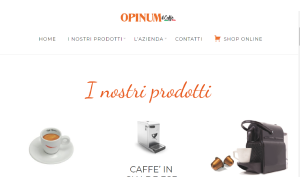 Il sito online di Opinum il Caffè