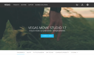 Il sito online di Vegas Movie Studio