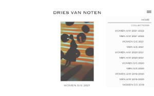 Il sito online di Dries Van Noten