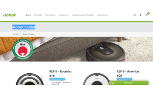 Il sito online di iRobot Outlet