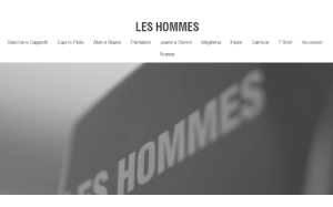 Il sito online di Les Hommes