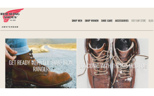 Il sito online di Red Wing Shoes