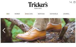 Il sito online di Tricker's