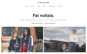 Il sito online di Coach