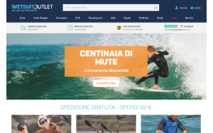 Il sito online di Wetsuit Outlet