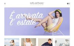 Il sito online di Milk and Honey