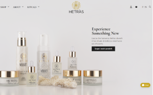 Il sito online di Hetras Cosmetics