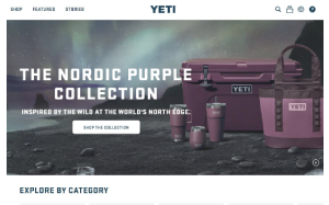 Il sito online di YETI