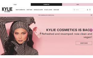 Il sito online di Kylie Cosmetics