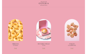 Il sito online di Gucci Osteria