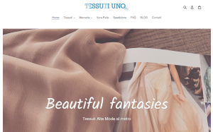Il sito online di Tessuti Uno