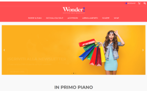 Il sito online di Wonder shopping