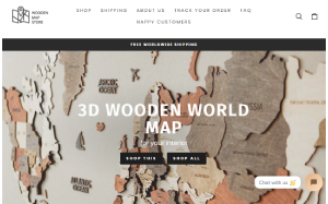 Il sito online di WoodenMapStore