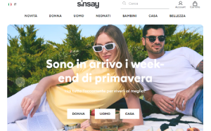 Il sito online di Sinsay