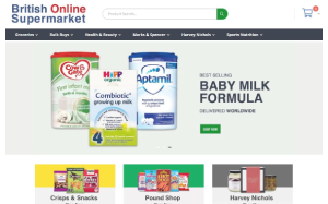 Il sito online di British Online Supermarket