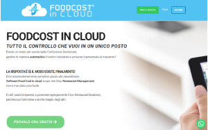 Il sito online di Food Cost in Cloud