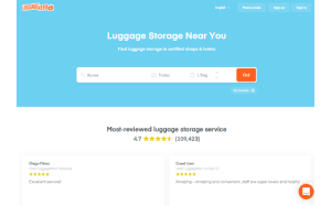 Il sito online di LuggageHero