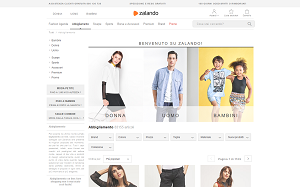 Il sito online di Zalando Abbigliamento